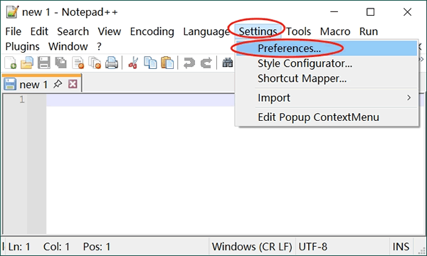 Notepad++主界面